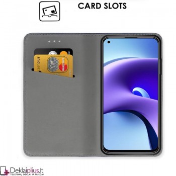 Telone smart magnet serijos atverčiamas dėklas - rausvas (telefonams Xiaomi Redmi Note 9T)